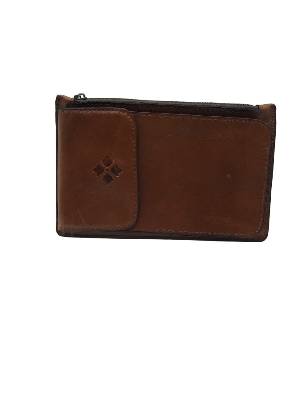Patricia Nash Brown Leather Phone Clutch